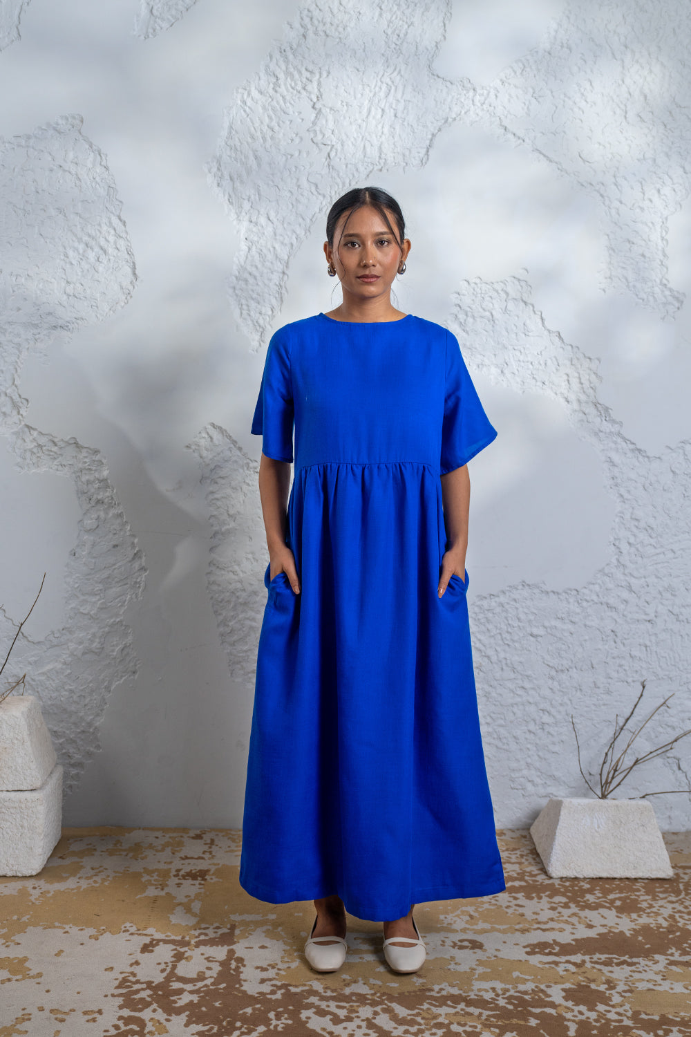 blue life dresses clothing Bluebird Engagement Collection H&M Short Sleeve Maxi cruise ports Size:XL-60-65kg